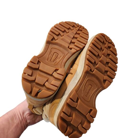 Skechers Y2K Boots Womens Sz 8 Wheat Tan Tough Roll Ankle Boot Lined - Picture 6 of 12